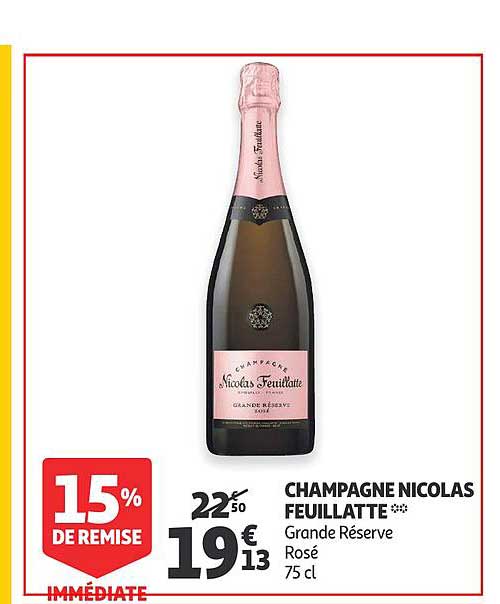 champagne nicolas feuillatte grande réserve 15% de remise immédiate