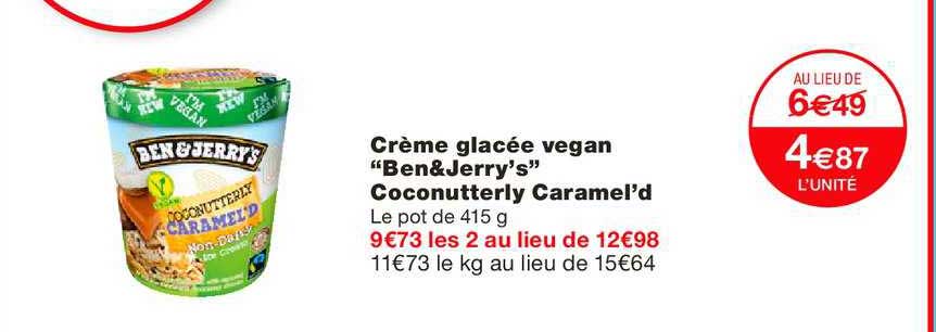 Crème Glacée Vegan Ben&jerry's Coconutterly Caramel'd