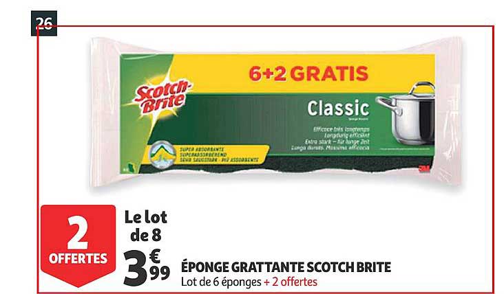 éponge grattante scotch brite