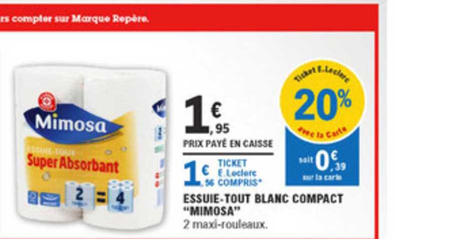 essuie tout blanc compact mimosa