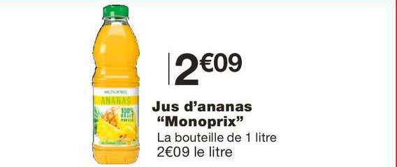 jus d'ananas monoprix