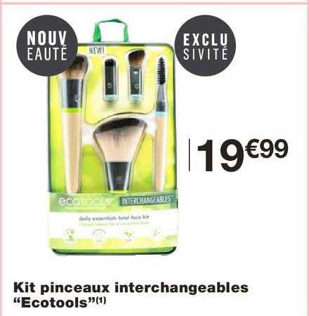kit pinceaux interchangeables ecotools