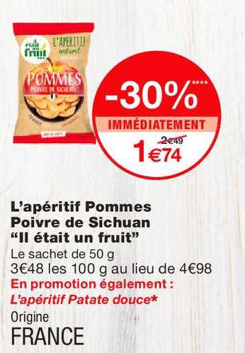 l'apéritif pommes poivre de sichuan il était un fruit