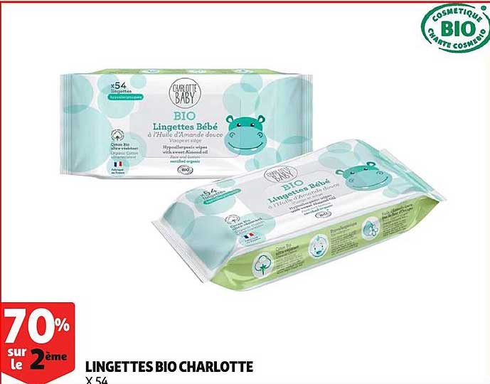 lingettes bio charlotte