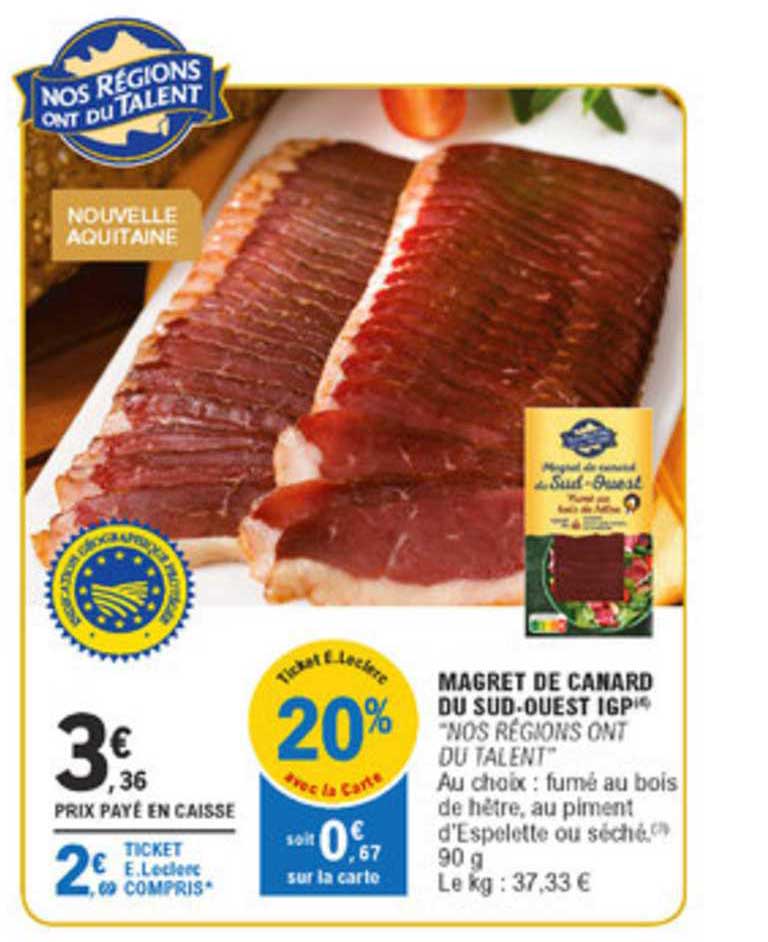 magret de canard du sud ouest igp