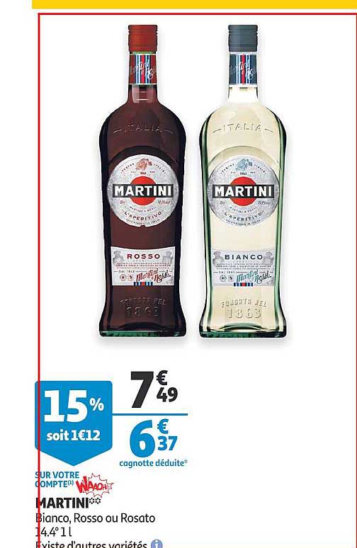 Martini Bianco Rosso Rosato