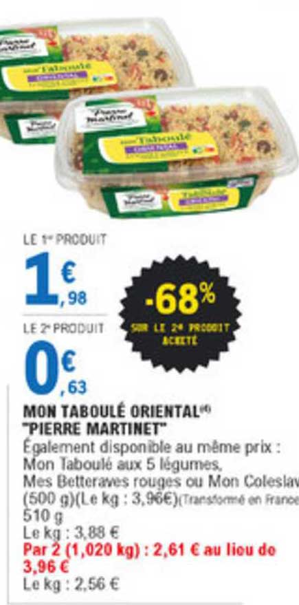 mon taboulé oriental pierre martinet