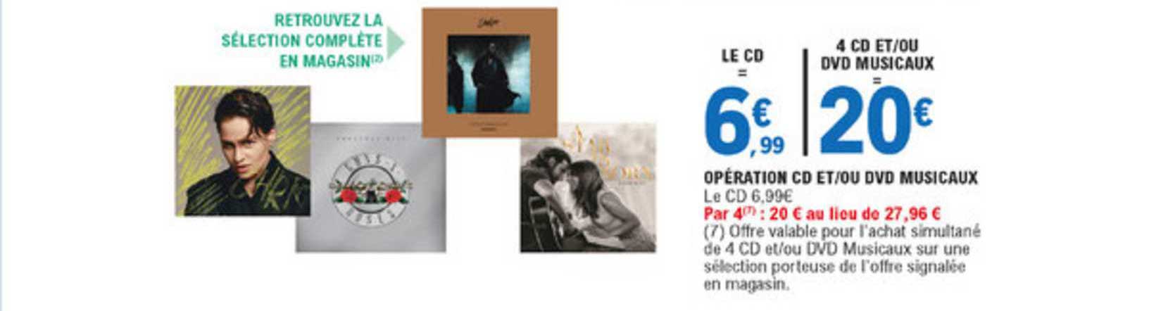 Opération Cd Et Ou Dvd Musicaux