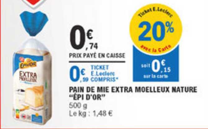 pain de mie extra moelleux nature épi d'or