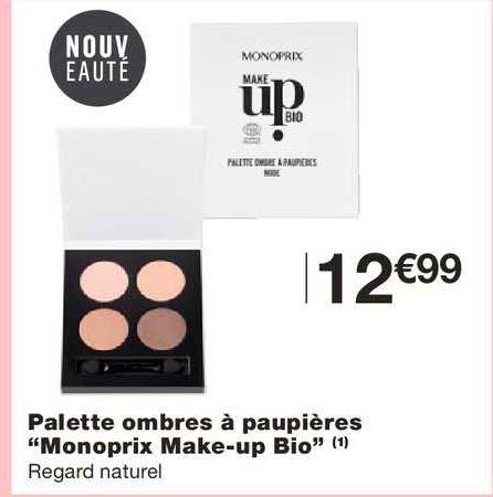 Palette Ombres à Paupières Monoprix Make Up Bio