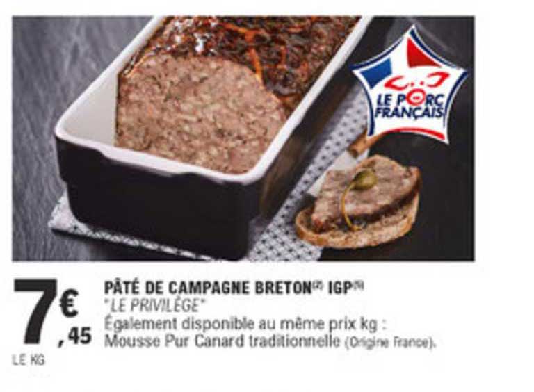 pâté de campagne breton igp le privilège