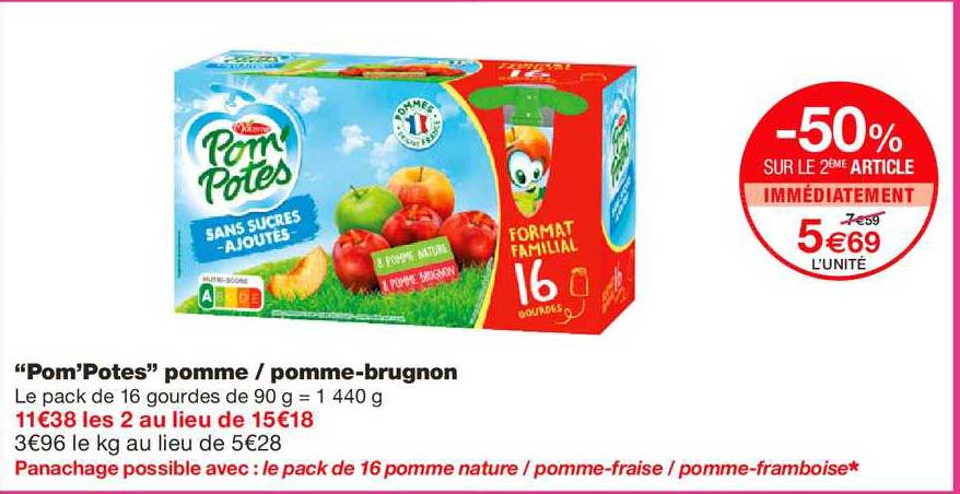 Pom'potes Pomme Pomme Brugnon -50% Sur Le 2ème Article
