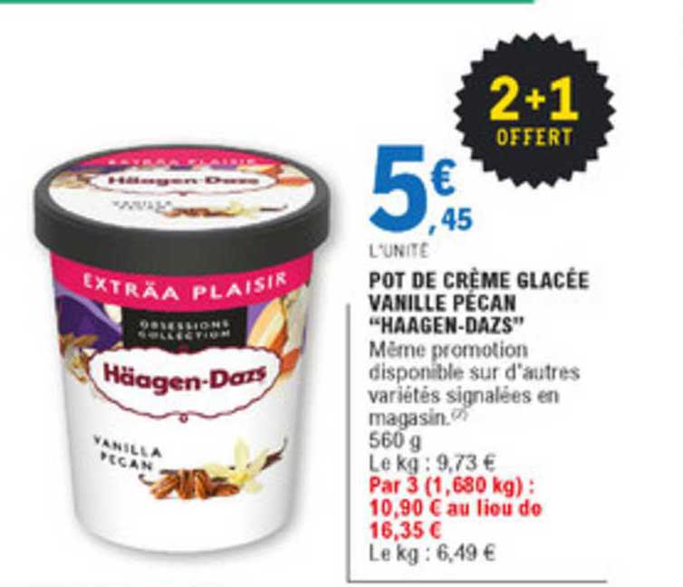 pot de crème glacée vanille pecan haagen dazs