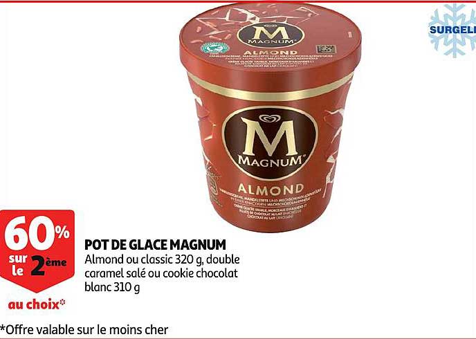 Pot De Glace Magnum 60% Sur Le 2ème Au Choix