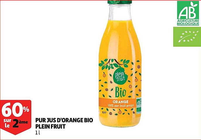 Pur Jus D'orange Bio Plein Fruit