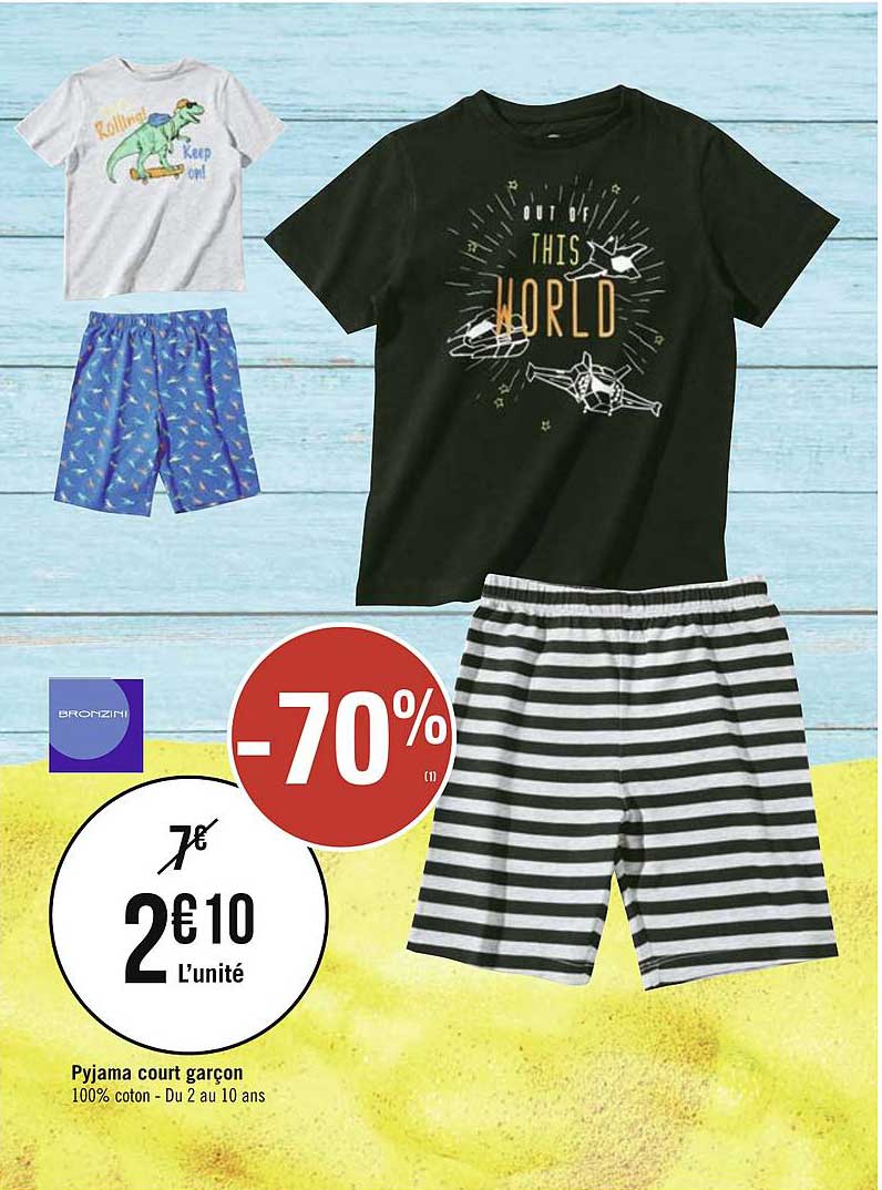 pyjama court garçon