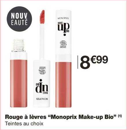 rouge à lèvres monoprix make up bio