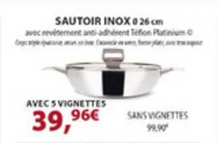 sautoir inox 26 cm