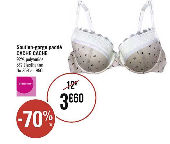 soutien gorge paddé cache cache
