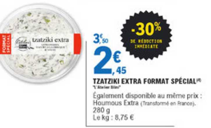 Tzatziki Extra Format Spécial -30% De Réduction Immédiate