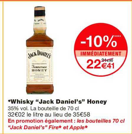 whisky jack daniel's honey
