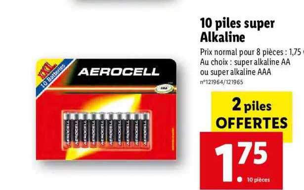 10 piles super alkaline aerocell
