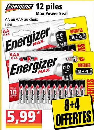 12 piles max power seal ernergizer