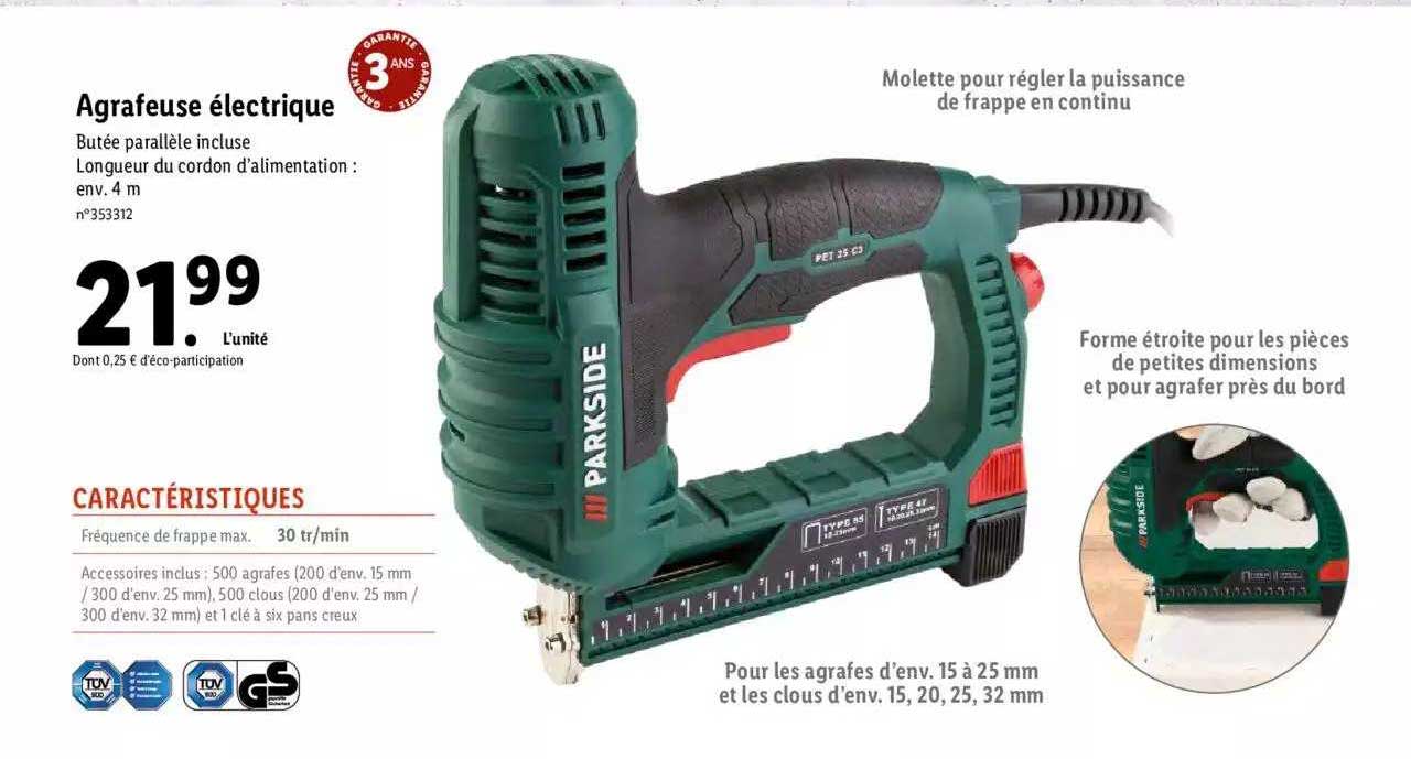 Agrafeuse électrique Parkside