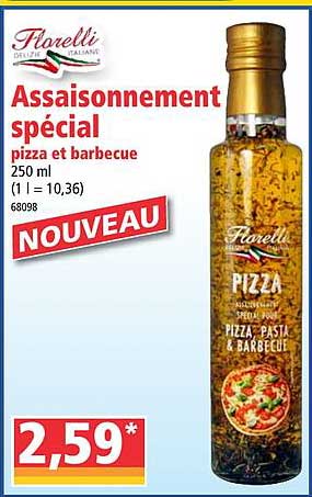 assaisonnement spécial pizza et barbecue florelli