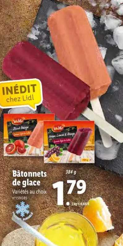 bâtonnets de glace sol mar