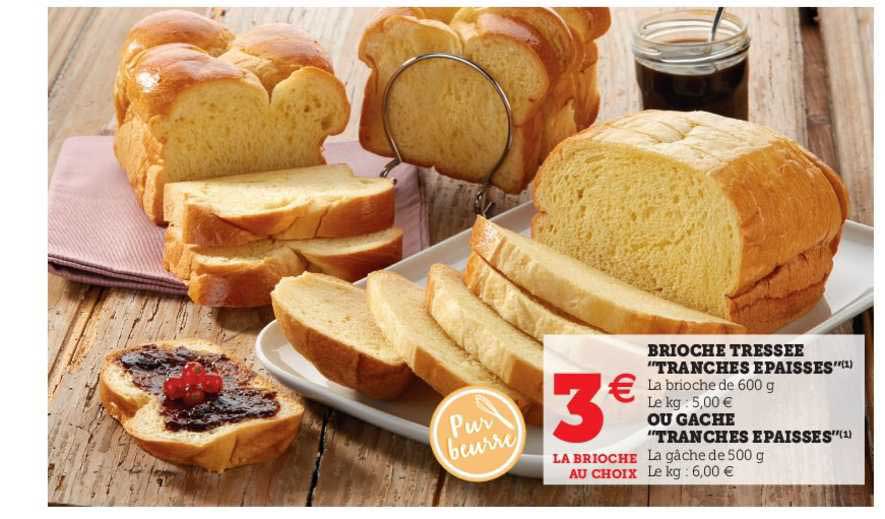 Brioche Tressée "tranches épaisses" Ou Gâche "tranches épaisses"