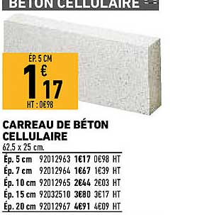 carreau de béton cellulaire