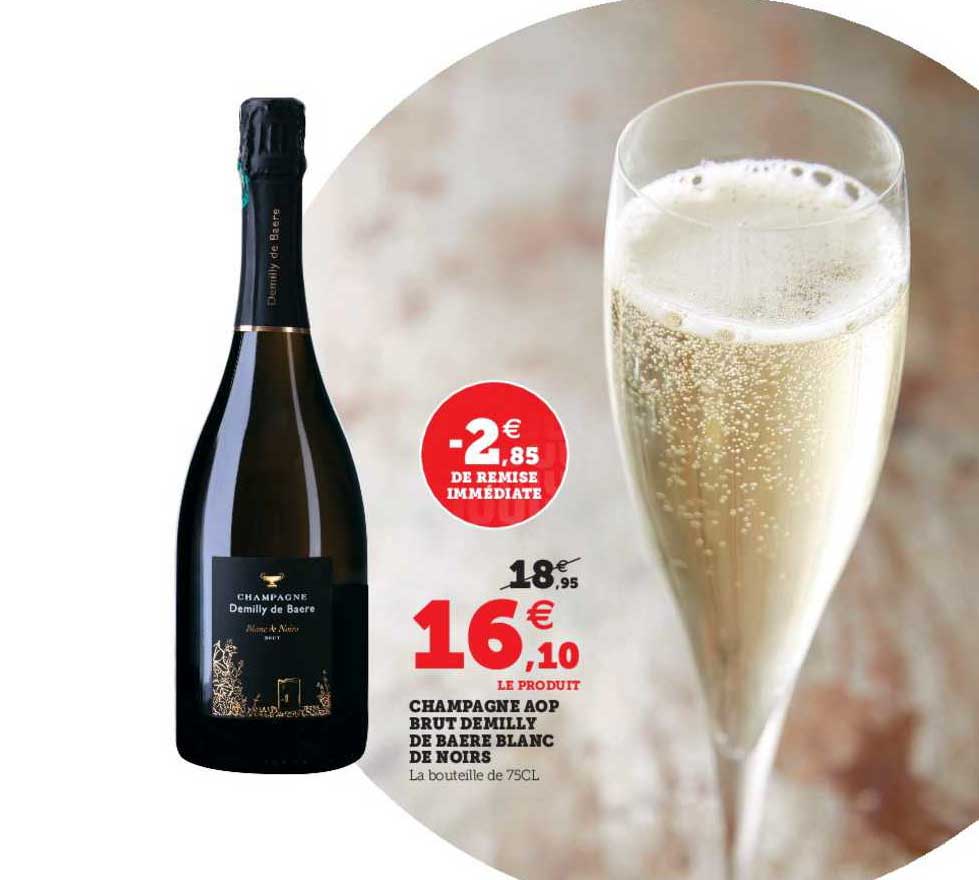 champagne aop brut demilly de baère blanc de noirs