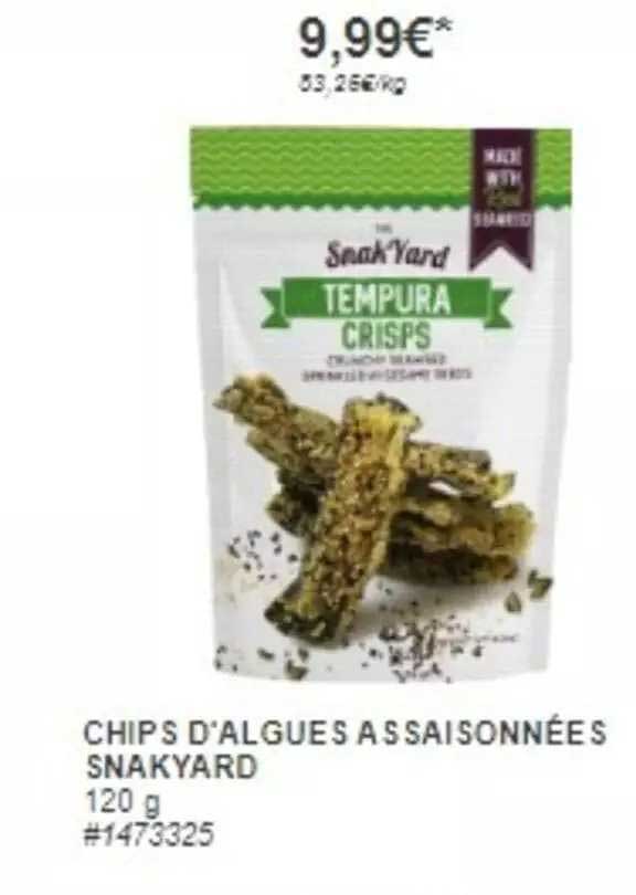 chips d'algues assaisonnées snakyard