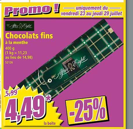 chocolats fins after eight