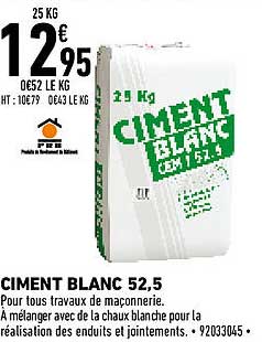 Ciment Blanc 52,5