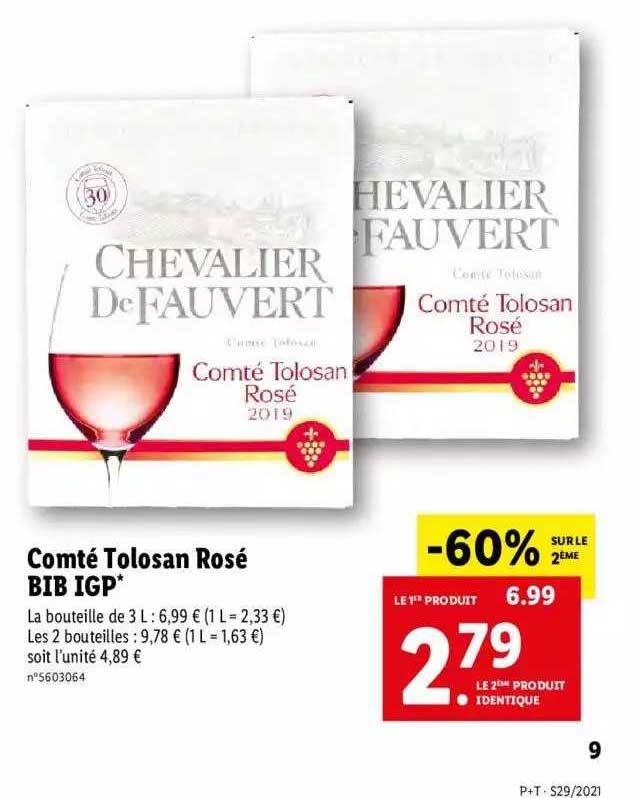 Comté Tolosan Rosé Bib Igp