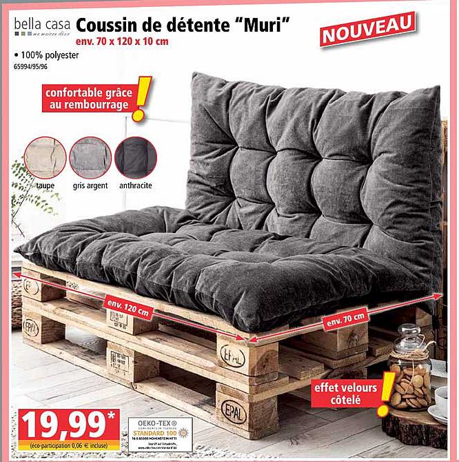 coussin de détente "muri" bella casa