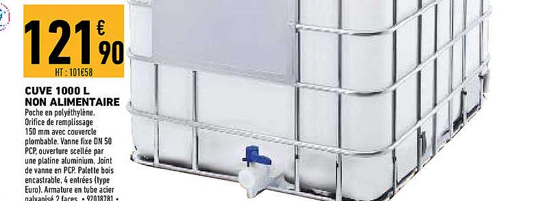 cuve 1000 l non alimentaire