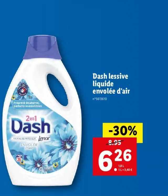 dash lessive liquide envolée d'air