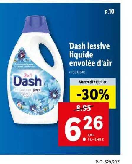 dash lessive liquide envolée d'air