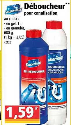 déboucheur pour canalisation saubermax