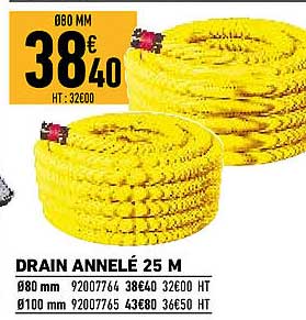 drain annelé 25 m