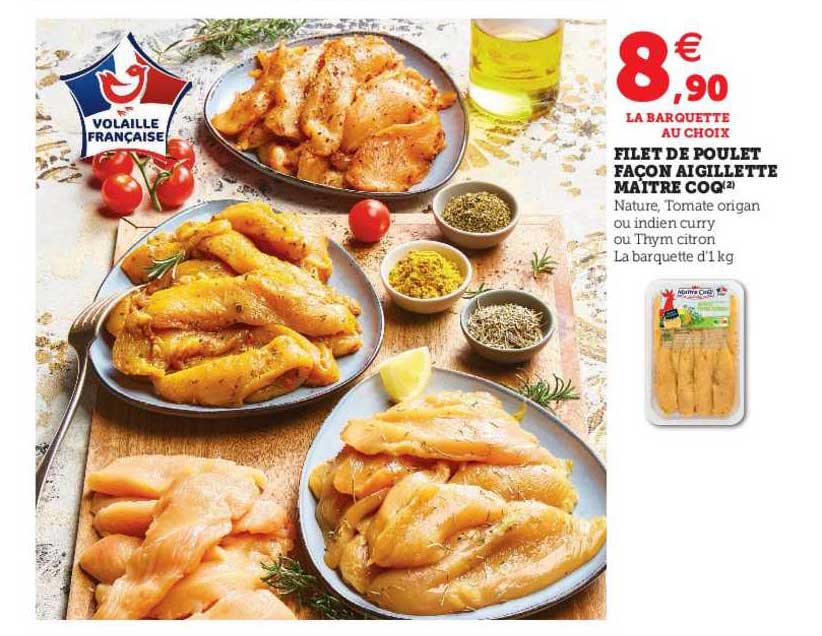 filet de poulet façon aiguillette maître coq