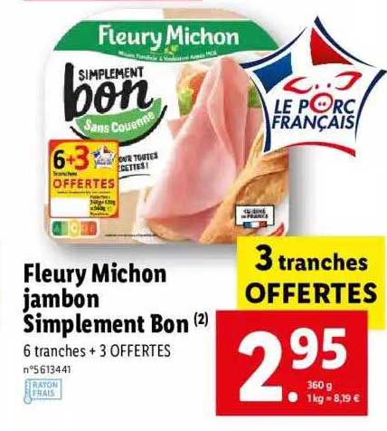 fleury michon jambon simplement bon