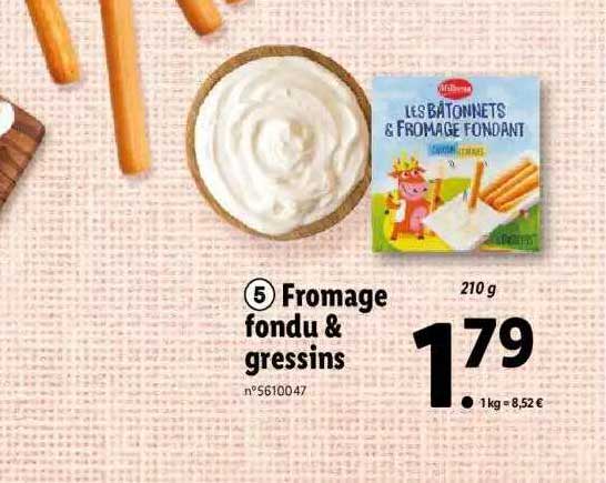 Fromage Fondu & Gressins