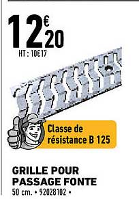 grille pour passage fonte
