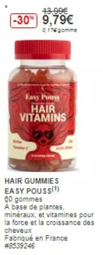 hair gummies easy pouss