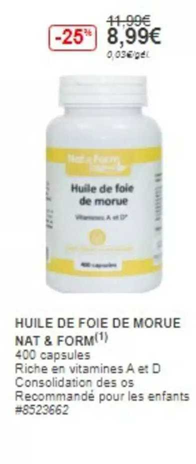 huile de foie de morue nat & form