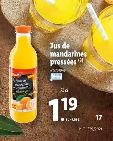 jus de mandarines pressées sol mar